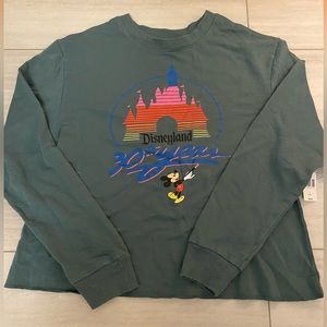 Disneyland Disney Parks 30 years green long sleeve shirt size small new with tag